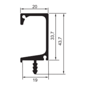 Perfil Puxador RFC 4049 18mm