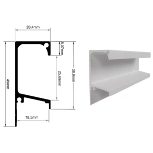 Perfil Puxador RFC 4078 18mm e 4077 15mm